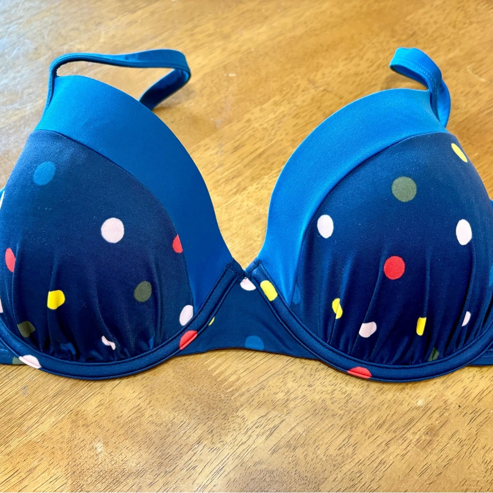 Boden Legacy Polka Dot Milos Cup Underwire Bikini Top 36D